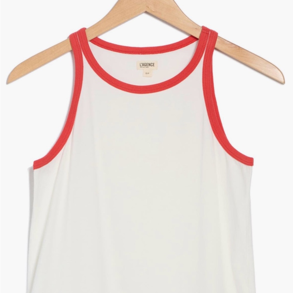 L'AGENCE Rayne Contrast Trim Tank